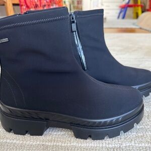Ara Montvale Black Lined Waterproof Boots with Zipper